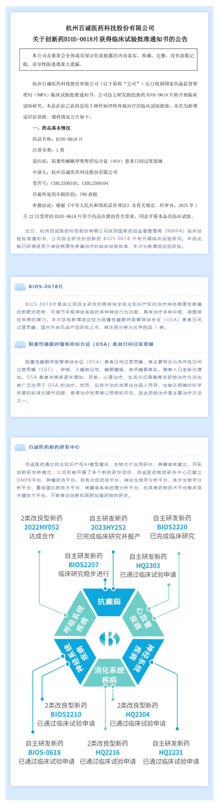 新增適應癥！百誠醫(yī)藥創(chuàng)新藥BIOS-0618片臨床試驗申請獲NMPA批準.png